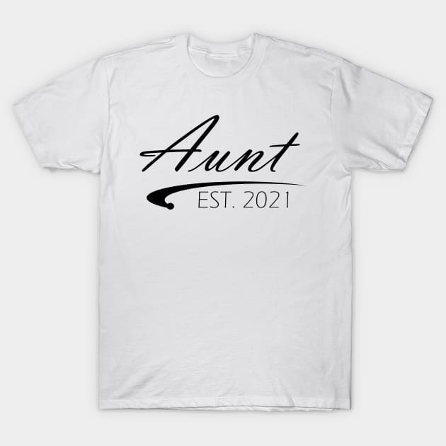 Aunt Est. 2021 T-Shirt by KC Happy Shop